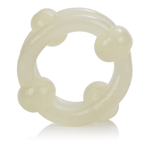 Island Rings Double Stacker Glow In The Dark Stretchy Cock Rings 0.75 Inch 2 Cm Duo COCK RING Set