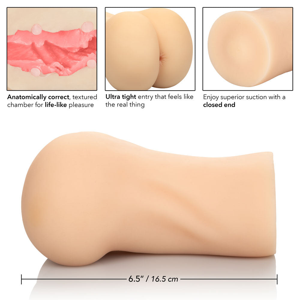 Stroke It Ass (Ivory) – Ultra Tight Textured Masturbator Strokers - Manual