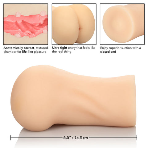 Stroke It Ass (Ivory) – Ultra Tight Textured Masturbator Strokers - Manual