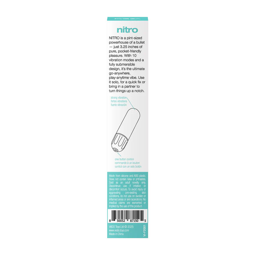 Nitro (Turquoise) – Waterproof Rechargeable 3.25 Inch Bullet Vibrator > Vibrators > Mini Vibrators