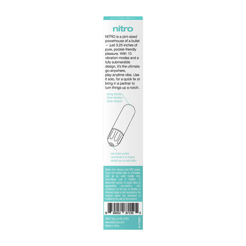 Nitro (Turquoise) – Waterproof Rechargeable 3.25 Inch Bullet Vibrator > Vibrators > Mini Vibrators