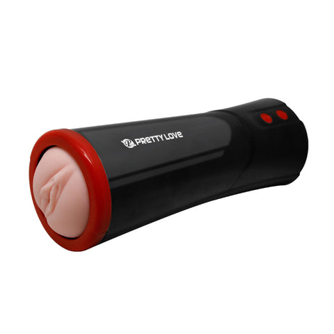 Pretty Love Ozzy Male Masturbator Vagina Soft Sleeve Black Red Strokers - Manual