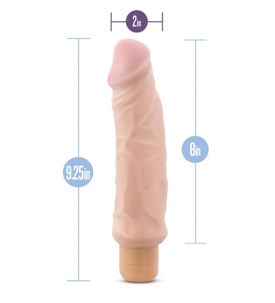 Blush X5 Plus 9 Inch Realistic Hard On Vibrating Dildo Natural > Vibrators > Realistic Vibrators