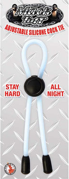 Mack Tuff Adjustable Silicone Cock Tie Black > Cock Ring > Adjustable