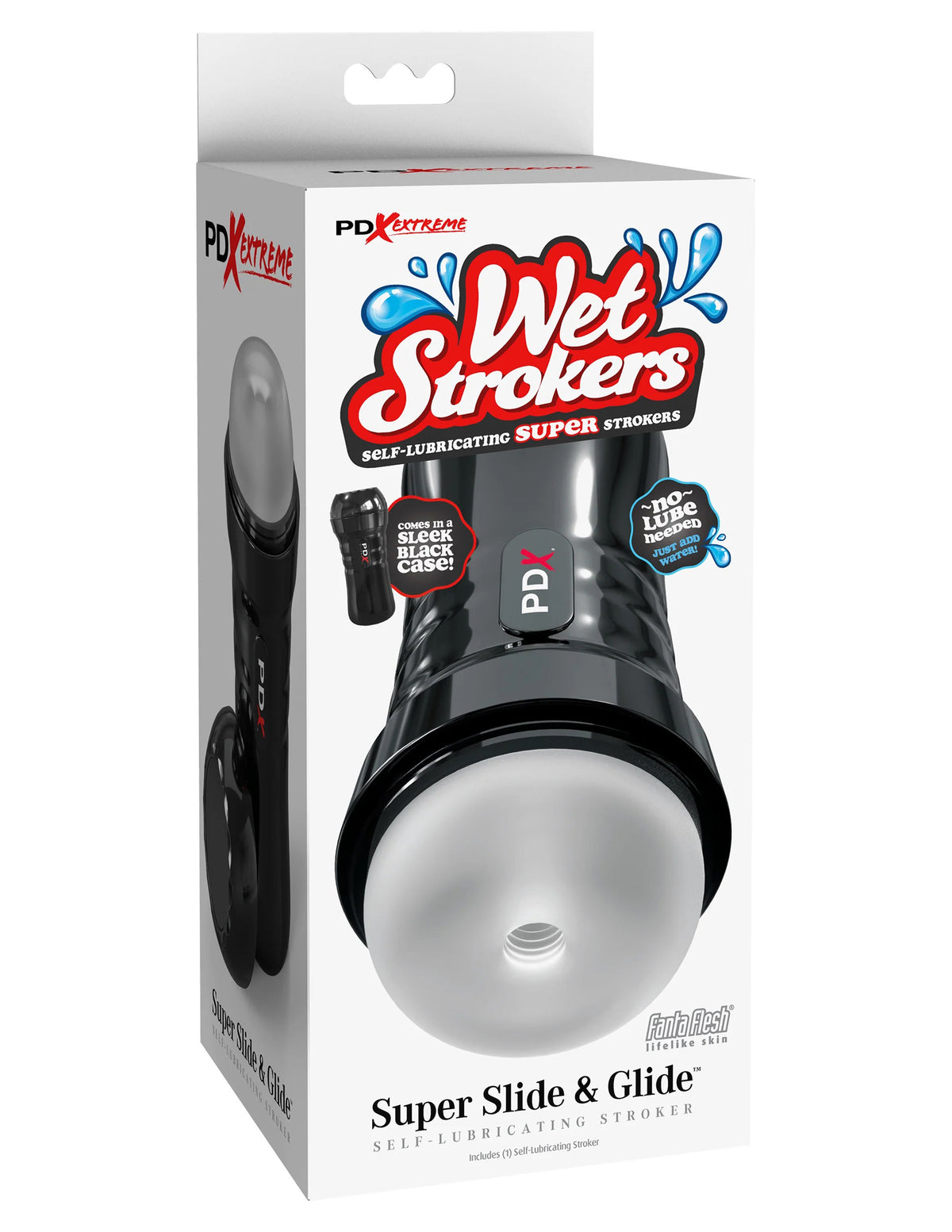 Pdx Extreme Wet Strokers Super Slide and Glide Clear > Sex Toys For Men > Masturbators > Manual