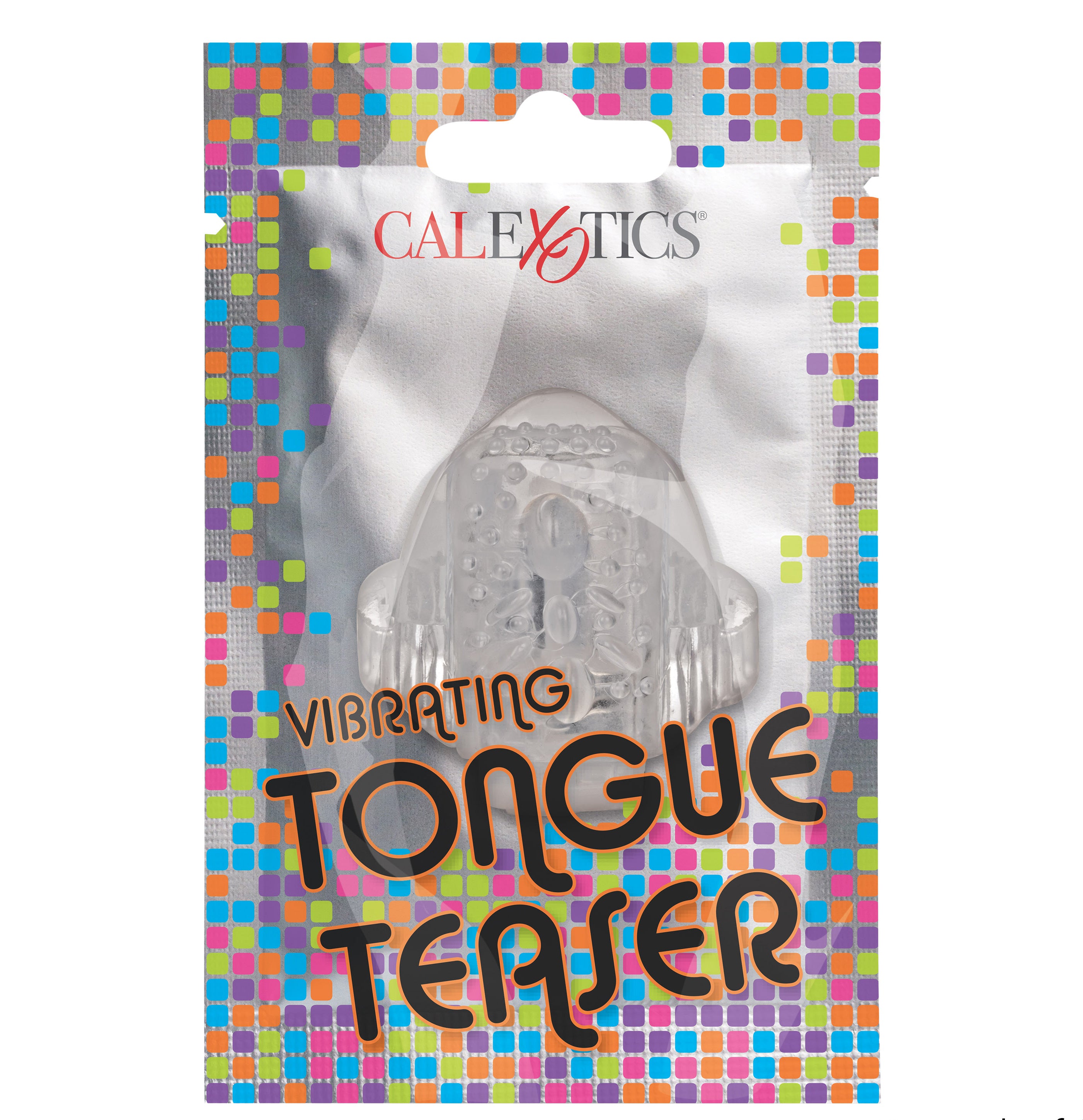 CalExotics Clear Vibrating Tongue Teaser Foil Pack Intimacy Toy Clear Vibrators