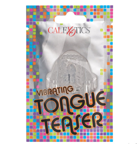 CalExotics Clear Vibrating Tongue Teaser Foil Pack Intimacy Toy Clear Vibrators