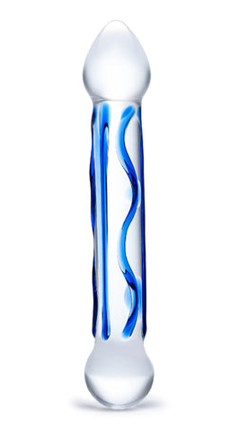6.5 Inch Textured Full Tip Glass Dildo for Intense Pleasure DONGS Glass