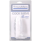 Titanmen Cock Sleeve with Ball Strap 5 Inch Clear Sleeve Clear > Sex Toys For Men > Penis Sleeves
