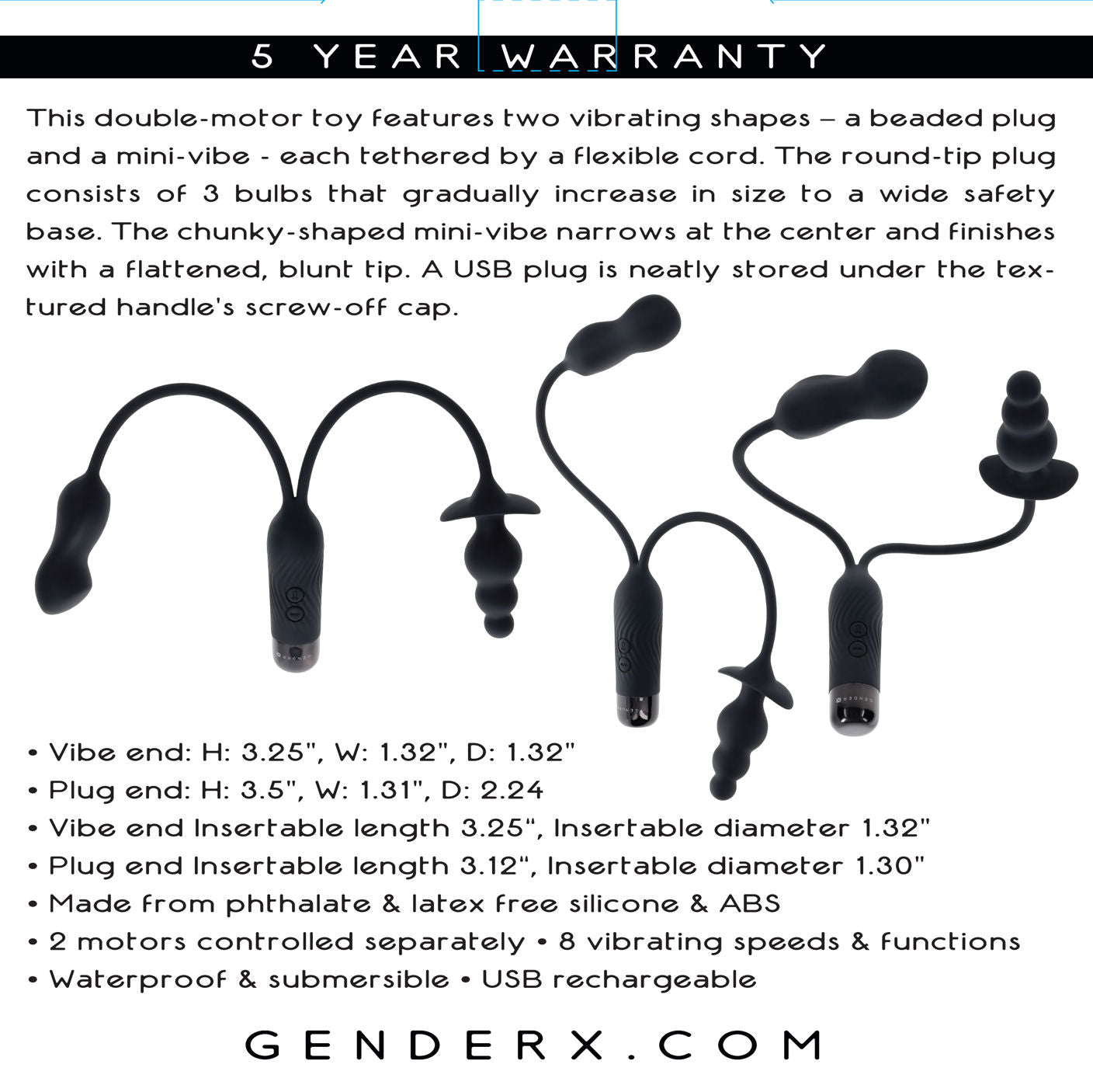 Double My Pleasure - Black Anal Toys & Stimulators