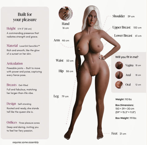 Lover Doll Kiara Chocolate 5ft 3in – Realistic 5ft 3in Love Doll DOLLS