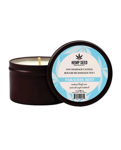 Hemp Seed 3-in-1 Massage Candle - Paradise Mist 6 Oz Massage Candles