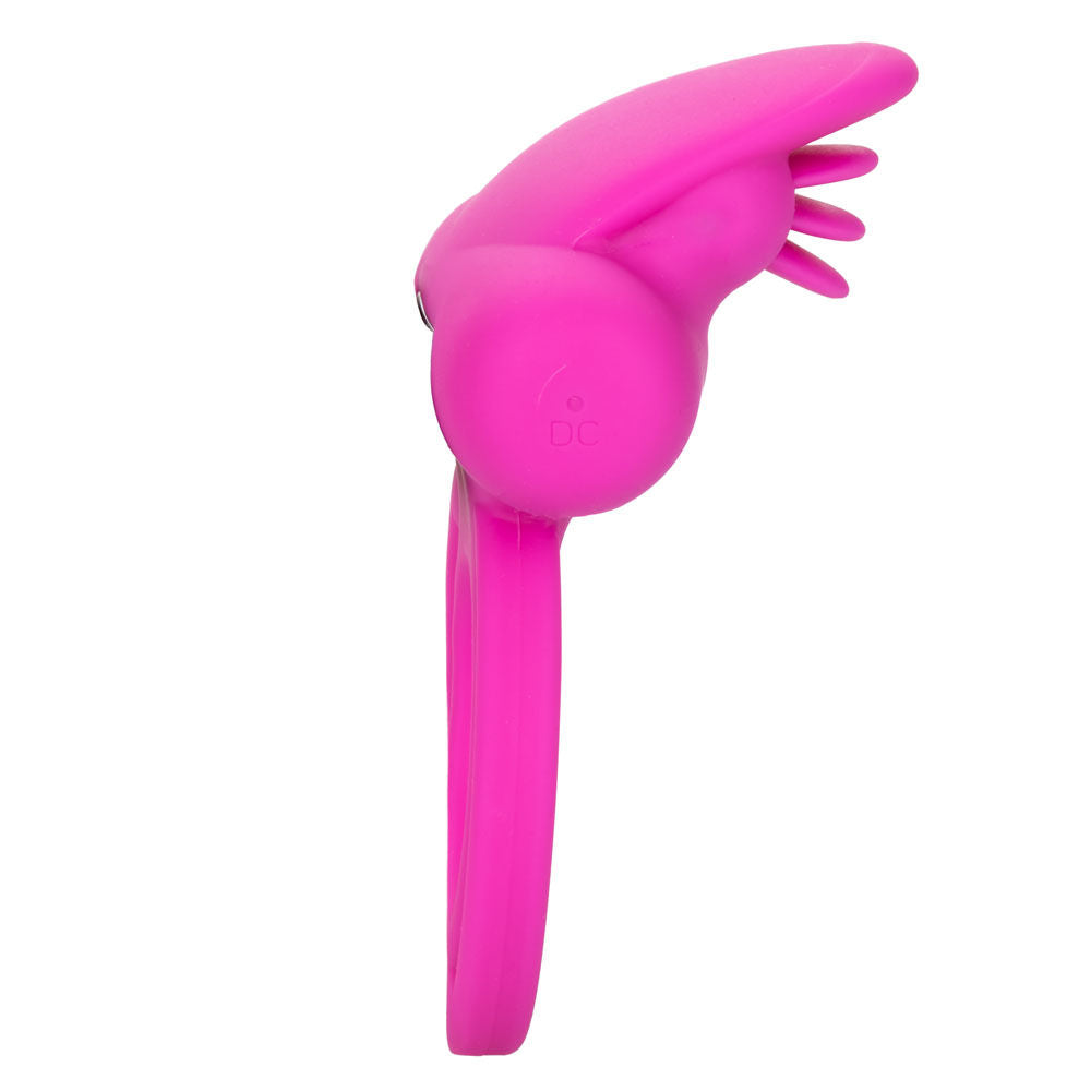 Silicone Rechargeable Dual Clit Flicker Vibrating Cock Ring Cock Rings Vibrating