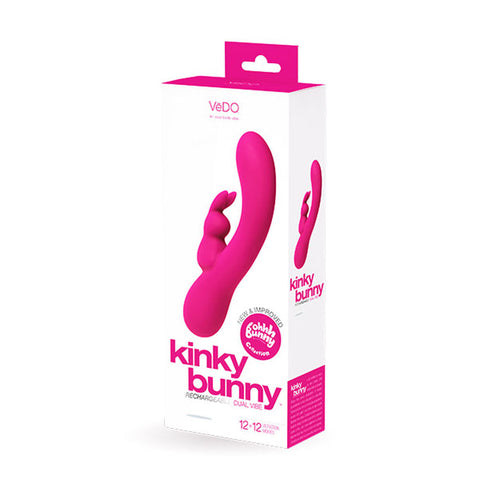 Kinky Bunny Plus Rechargeable Rabbit Vibrator for G-Spot Pink VIBRATORS-RABBIT
