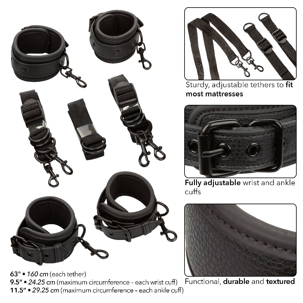 Nocturnal Collection Black Bed Restraints for Intimate Play > Bondage Gear > Restraints