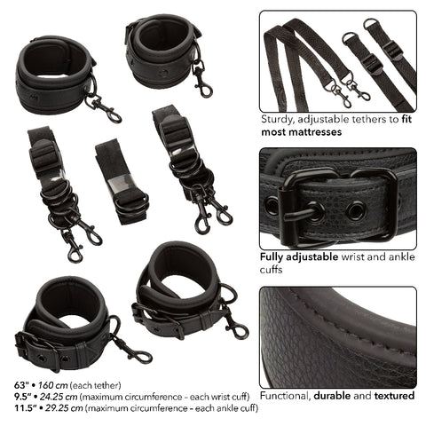 Nocturnal Collection Black Bed Restraints for Intimate Play > Bondage Gear > Restraints