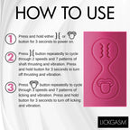 Tease and Please Thrusting and Licking Vibrator (Fuchsia) – Vibrator > Dildos > Thrusting Dildos