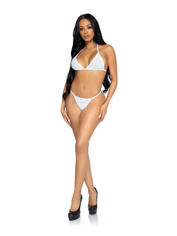 Leg Avenue Tempest Bikini Set (White) – One Size > Clothes > Womens > Swimwear