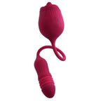 Wild Rose Flexible Dual-Ended Vibrator with 10 Speeds Red > Sex Toys For Ladies > Rose Stimulators