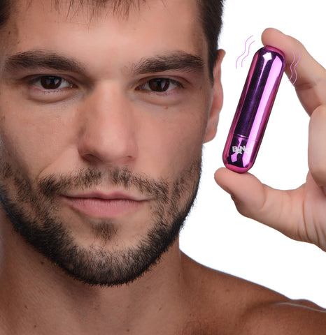 Bang 10X Rechargeable Vibrating Metallic Bullet Purple BULLETS