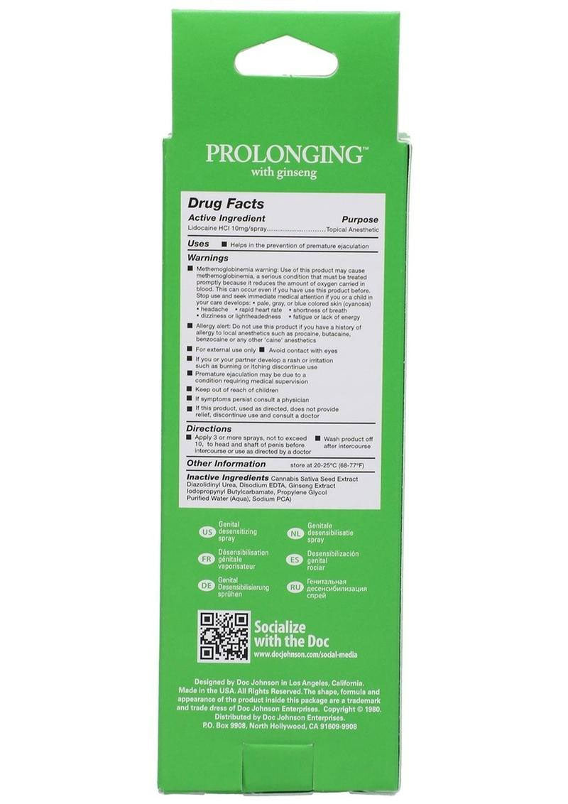 Proloonging Delay Spray for Men – 7.5% Benzocaine Desensitizing 2 Fl Oz Spray > Essentials > Mens Enhancers