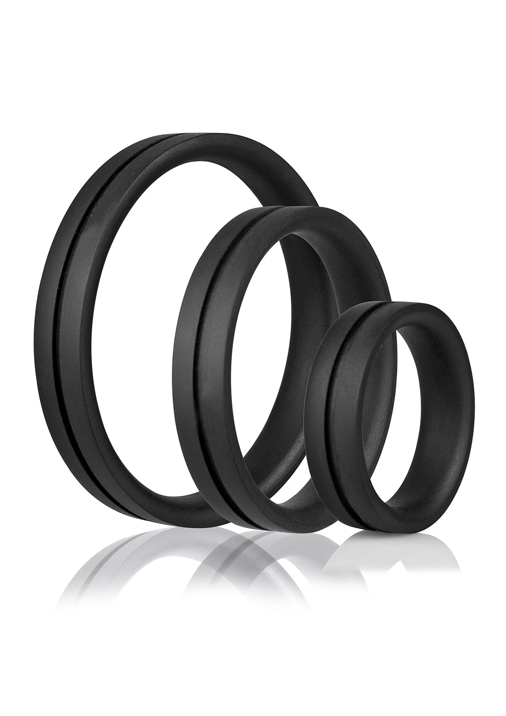 Screaming O Ringo Pro X3 – Silicone Stretchy Trio Pack Cock Rings Black > Cock Ring > Sets