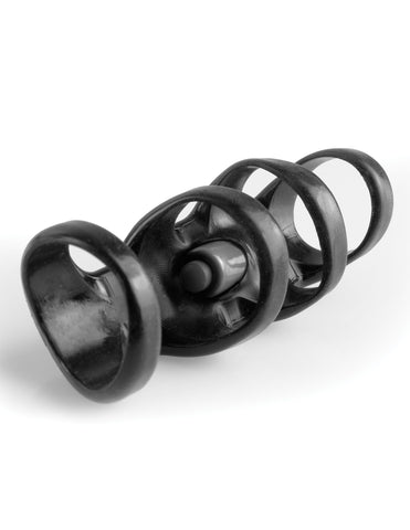 Fantasy X-Tensions Vibrating Power Cage Ring for Enhanced Pleasure Cages