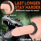 Black Caiman Silicone Cock Ring With Ridges And Stretch Fit > Cock Ring > Single