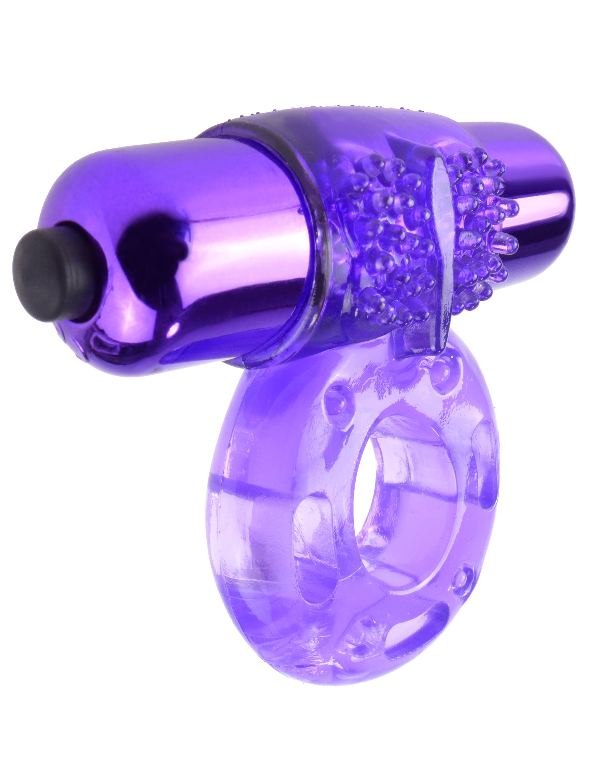 Fantasy Purple Vibrating Super Ring for Erection Support Purple Cock Rings Vibrating
