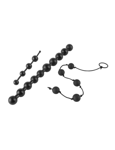 Anal Fantasy Collection Beginner Bead Kit Set of 3 Cords Black > Anal Range > Anal Beads