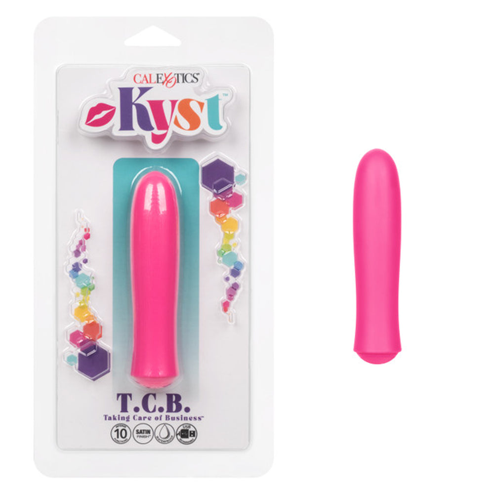Kyst T.C.B. Taking Care of Business Mini Massager Pink 4-Inch Satin Finish BULLETS