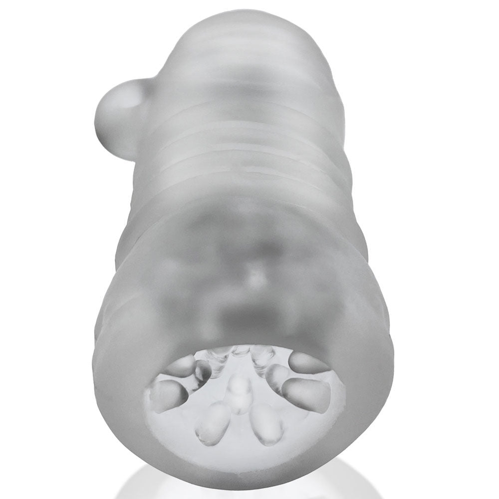 Jackt Clear Ice Male Masturbation Sleeve with Soft Silicone Grip Strokers - Manual