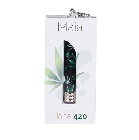 Jane 420 Series USB Rechargeable Crystal Gems Bullet Vibrator Black BULLETS