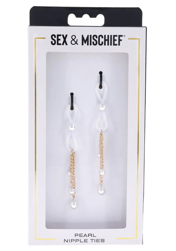 Sex & Mischief Pearl Nipple Ties Nipple Stimulators