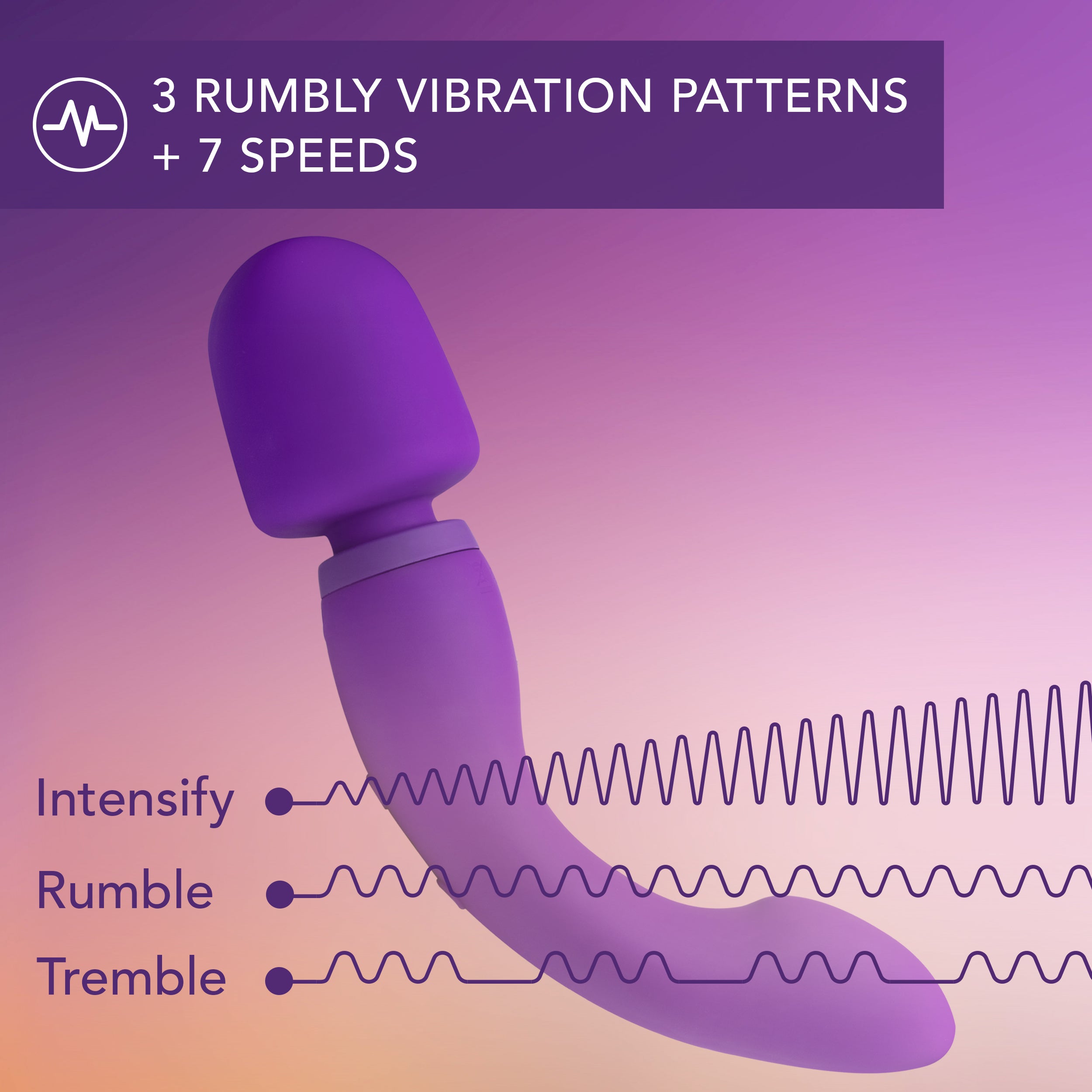 Wellness Dual Sense Purple Electric Massager with Dual Vibration > Sex Toys For Ladies > Wand Massagers and Attachments
