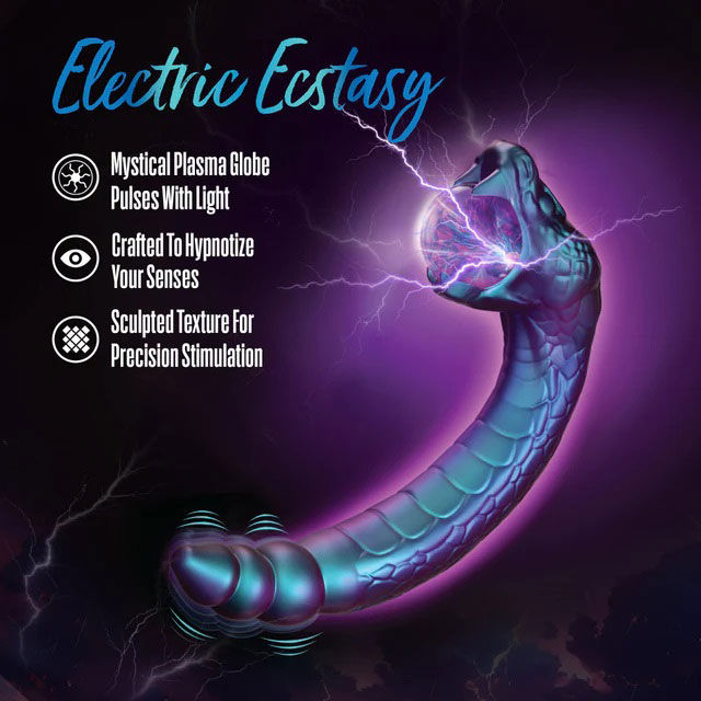 Temptasia Rattle Snake – Dual Motor Pulse Vibrator with Glowing Plasma Globe Vibrators
