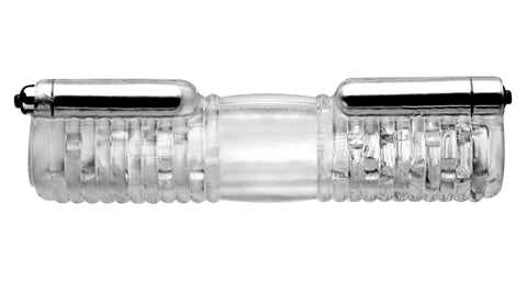 Tom of Finland Dual Vibrating Sleeve for Male Masturbation Strokers - Auto
