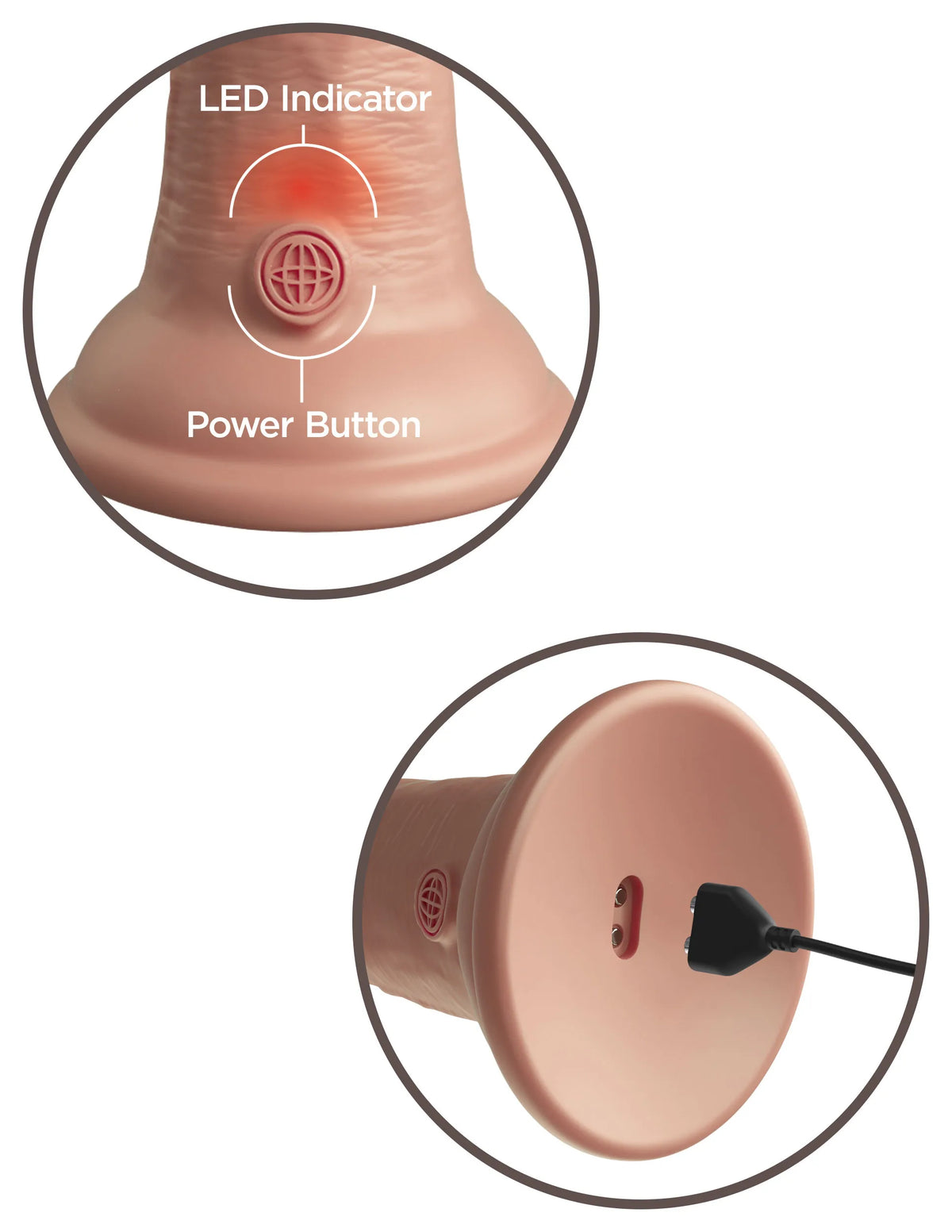 King Cock Elite Dual Density Vibrating Silicone Dildo – 6 or 8 Inch > Vibrators > Realistic Vibrators