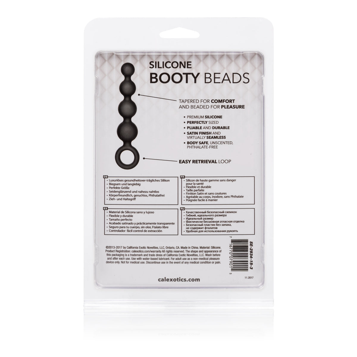 Silicone Booty Beads Anal Probe Black Soft Tapered Design Black > Anal Range > Anal Beads