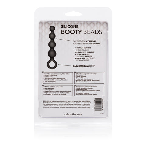 Silicone Booty Beads Anal Probe Black Soft Tapered Design Black > Anal Range > Anal Beads