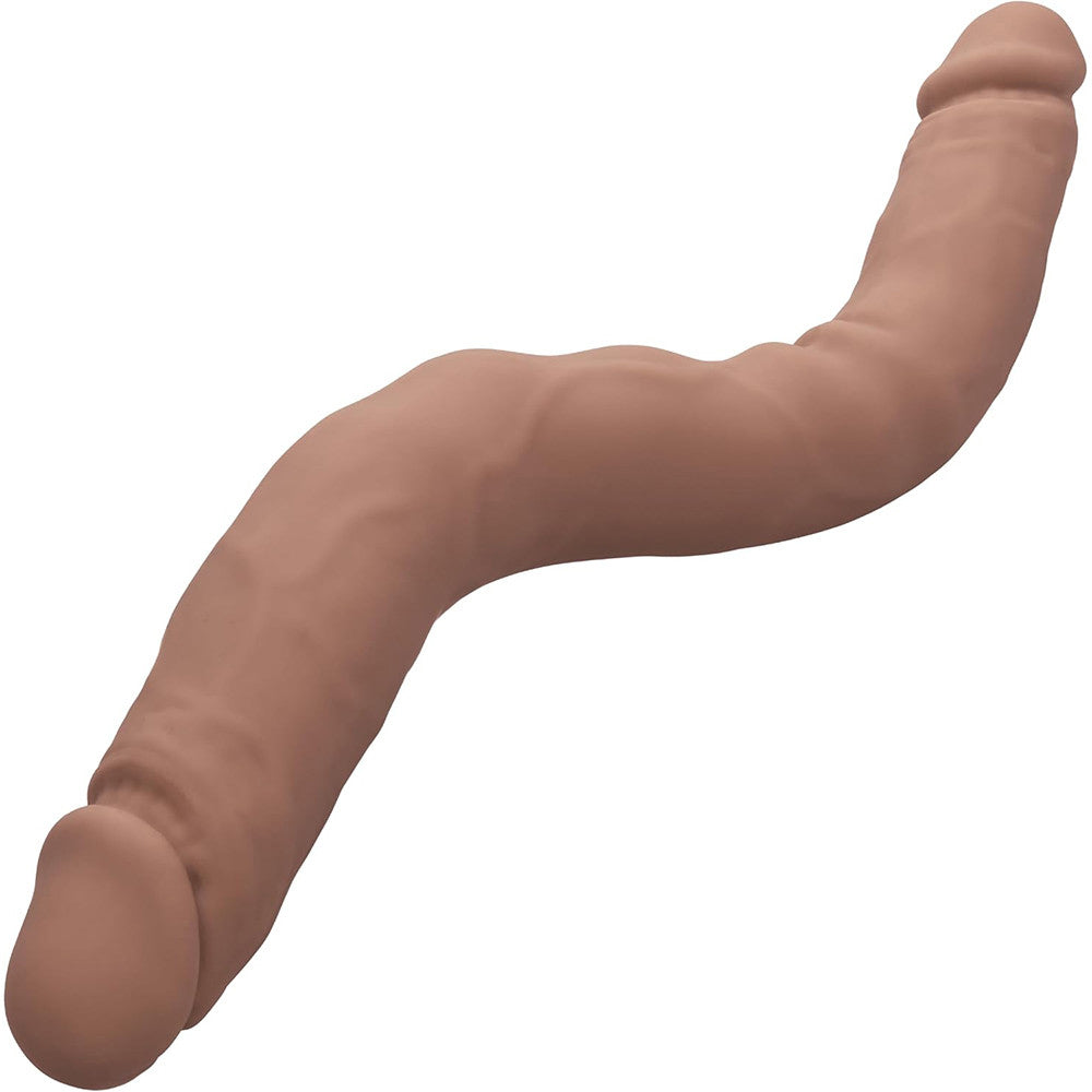 Silicone Studs Bend and Hold Dual Dong (Brown) – Premium Silicone 16 Inch Dong > Dildos > Double Dildos
