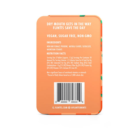 Flintts Sour Tangerine Mouth Watering Mints for Intimacy Care Oral Gels & Sprays