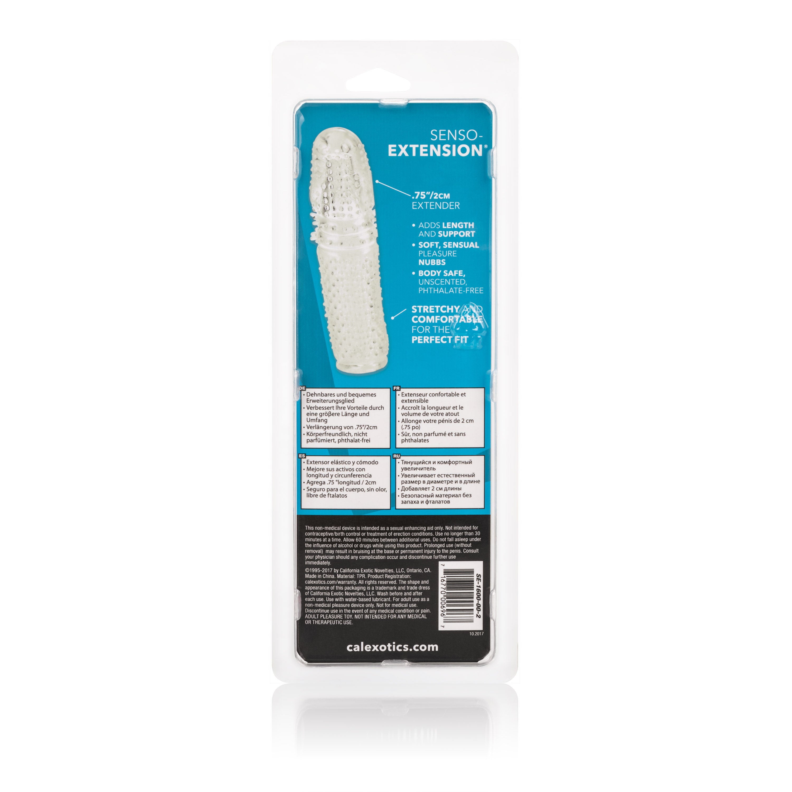 Senso Clear Penis Extension Sleeve for Enhanced Sensual Stimulation SLEEVES