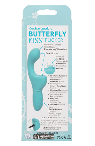 Rechargeable Butterfly Kiss Flicker - Blue Blue VIBRATORS-RABBIT-MULTI