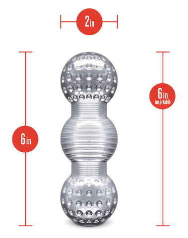 Rize Feelz (Clear) – Textured Sleeve Masturbator Strokers - Manual
