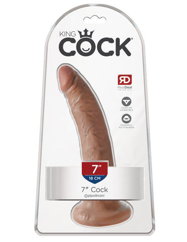 King Cock 7 Inch Tan Dildo Realistic Dong Dongs Realistic