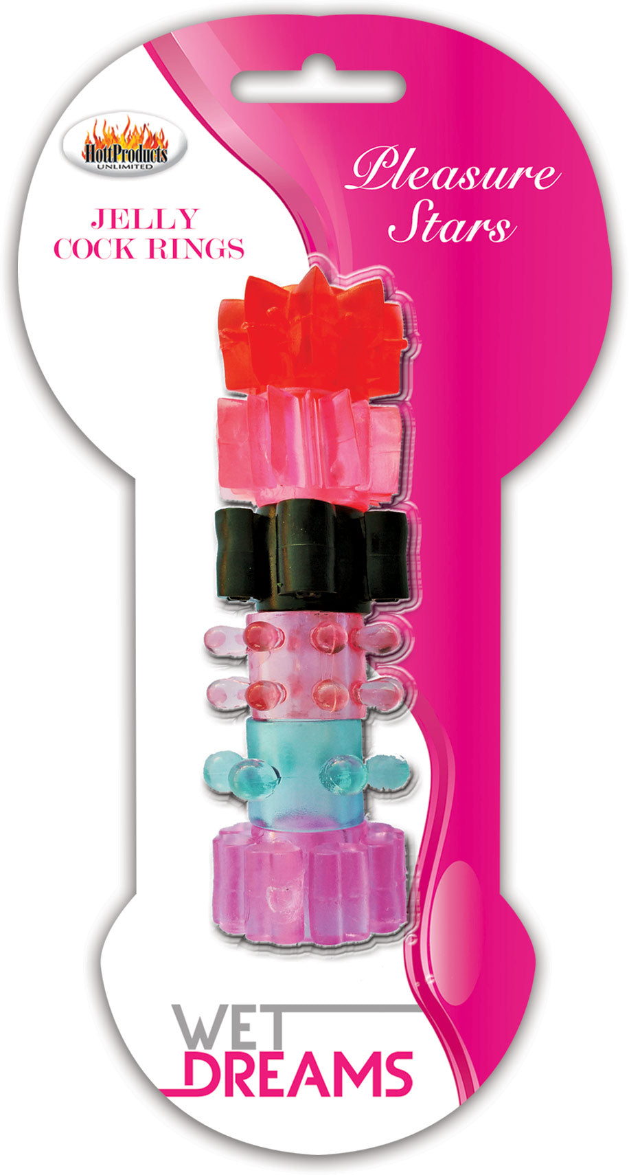 Pleasure Stars Jelly Cock Rings Set with Soft Stretchy Silicone Multi Cock Rings Vibrating