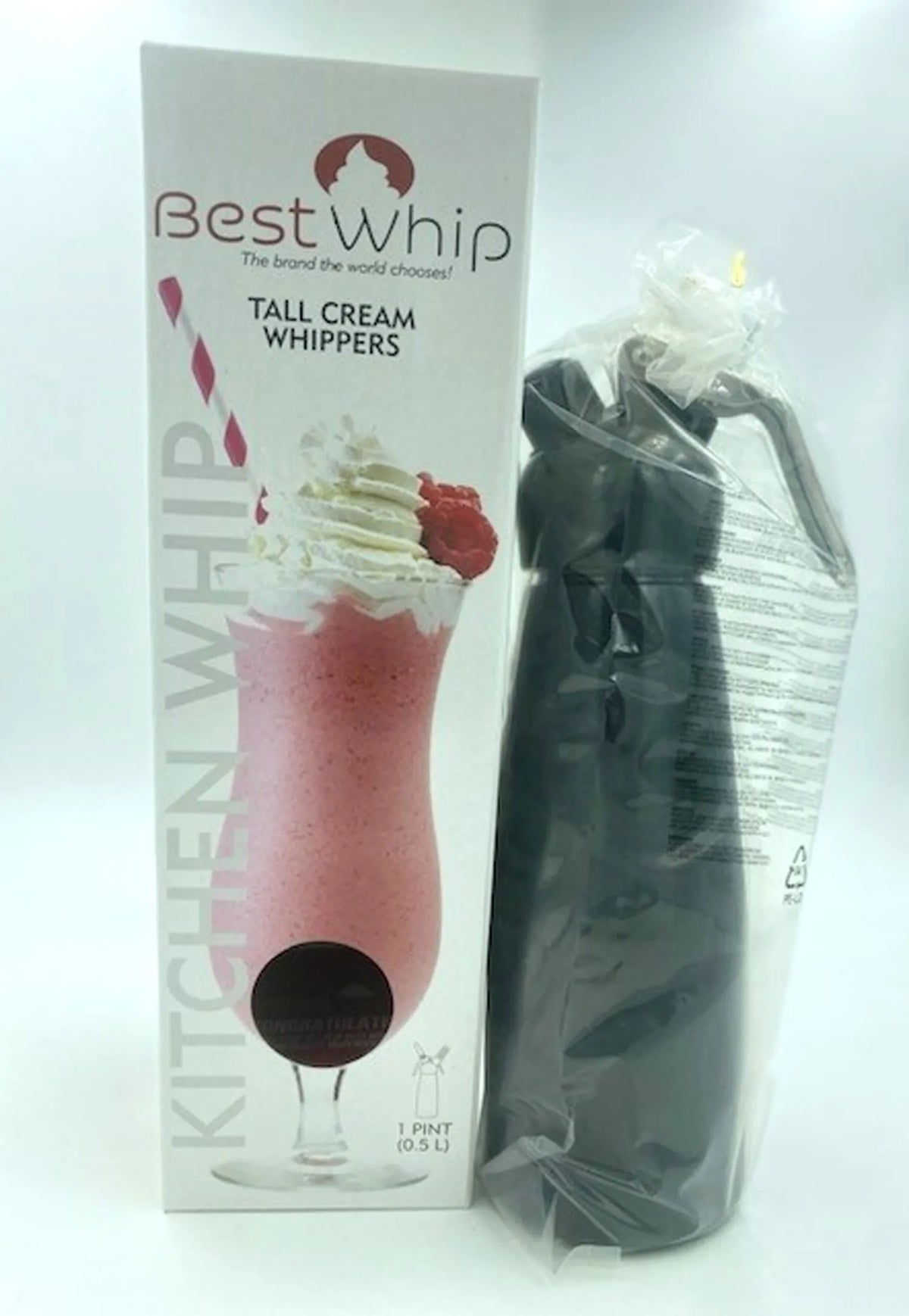 Tall Cream Whipper 1 Pint – Kitchen Whipped Cream Dispenser Black > Novelties > Candy & Edible Items