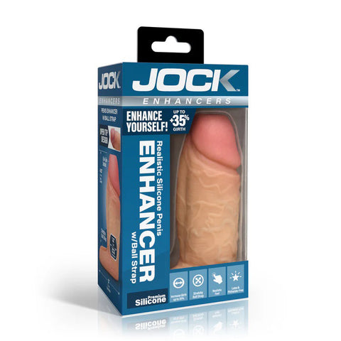 Jock Enhancers 1 Inch Silicone Penis Extension Sleeve Medium SLEEVES