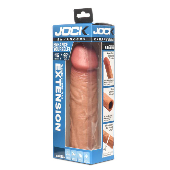 Jock Enhancers 1.5 Inch Silicone Penis Extension Sleeve Medium > Sex Toys For Men > Penis Sleeves